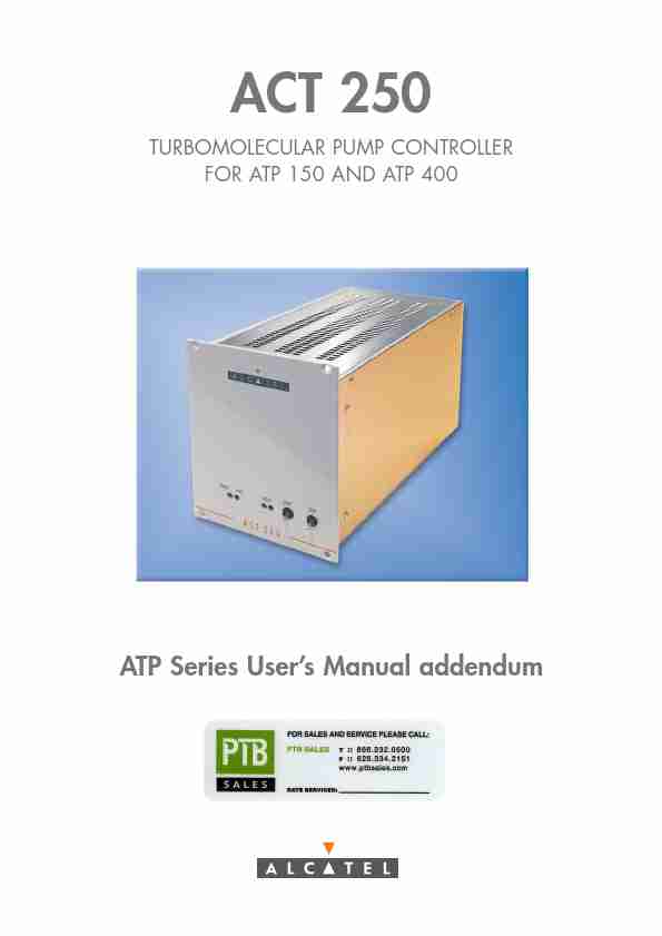 Alcatel Carrier Internetworking Solutions Paint Sprayer ACT 250-page_pdf